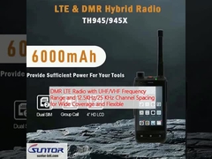 DMR LTE ραδιόφωνο με εύρος συχνοτήτων UHF/VHF και διαστήματα καναλιών 12,5KHz/25KHz για ευρεία κάλυψη και ευέλικτη