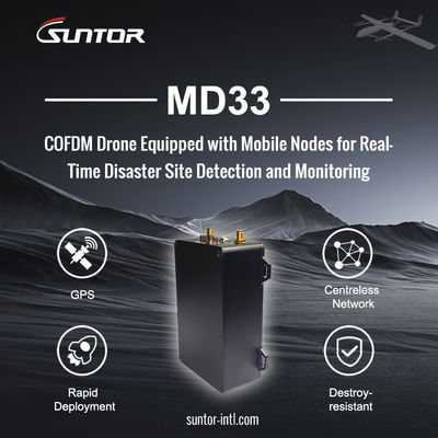 30Mbps 2.4G 30km τηλεοπτική συσκευή αποστολής σημάτων μακροχρόνιας σειράς για UAV